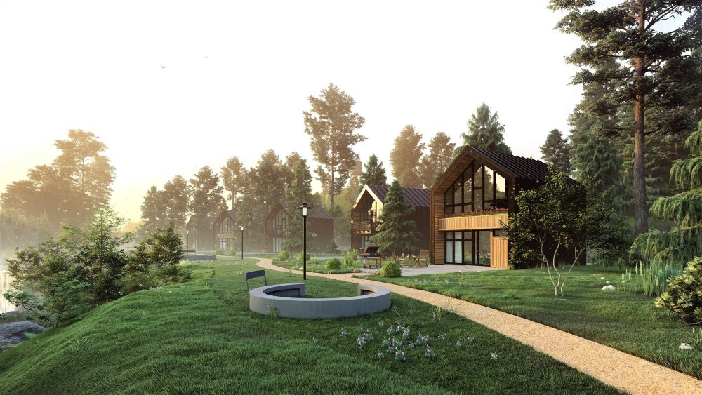 Архикад + Люмион визуализация ландшафта