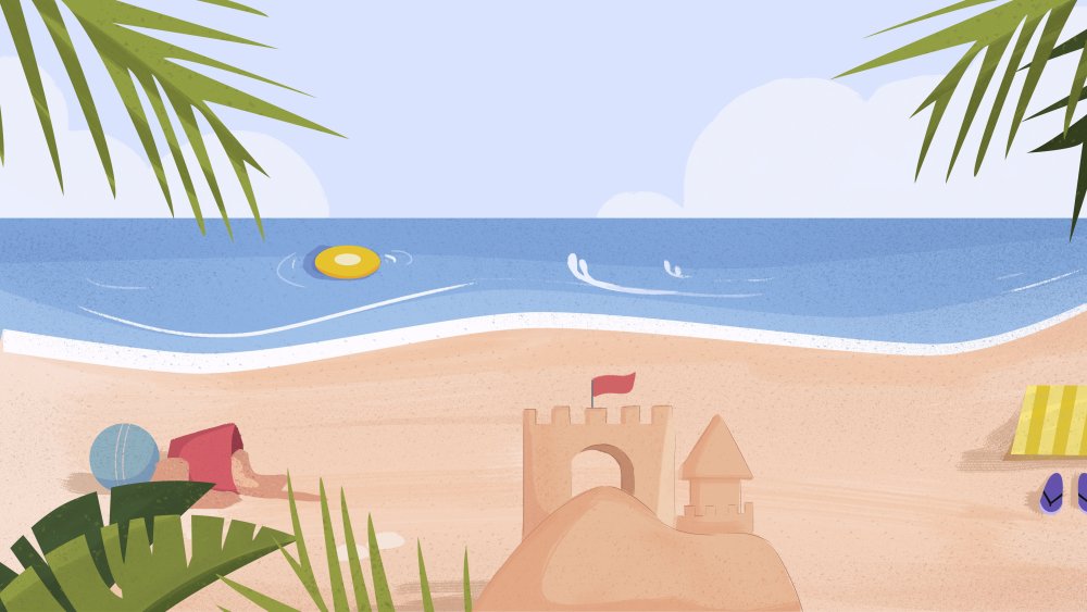 Рисованный пляж