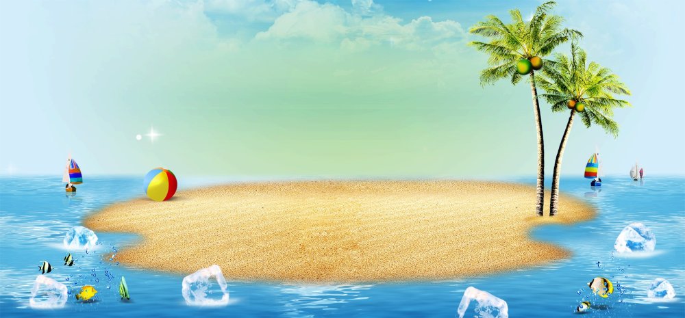 Фоны детские пляж
