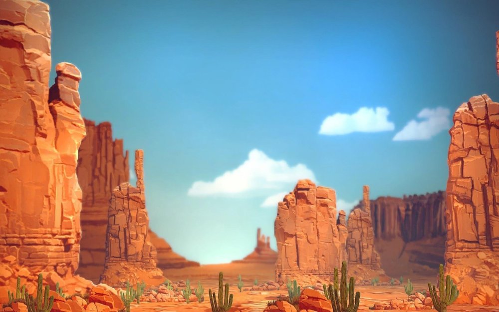 Гранд-каньон США кактусы