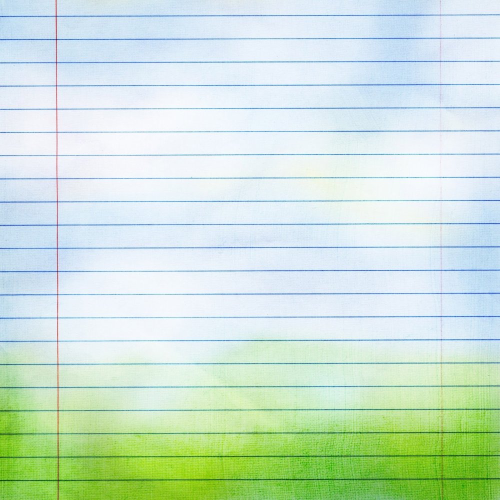 Терданый лист в линейку