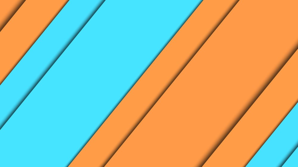 Оранжевый и голубой