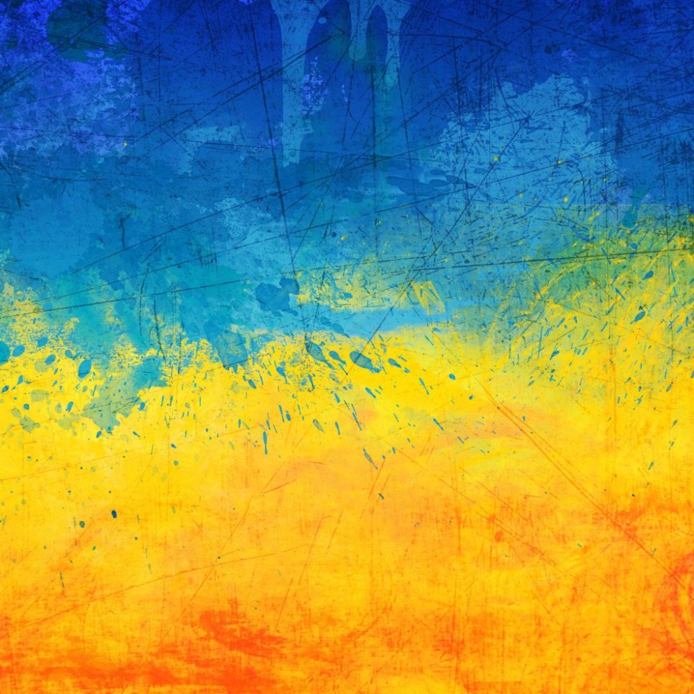 Желто голубая абстракция