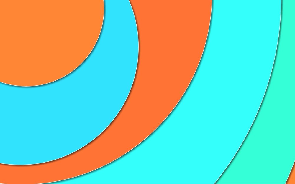 Оранжевый и голубой