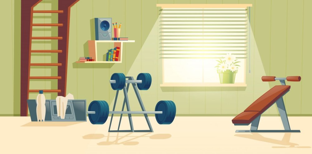 Спортзал мультяшный