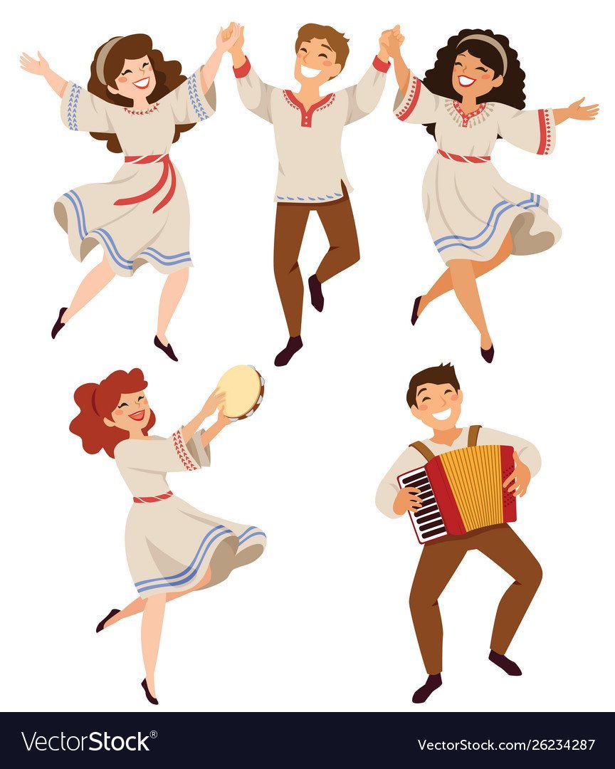 Национальные танцы вектор