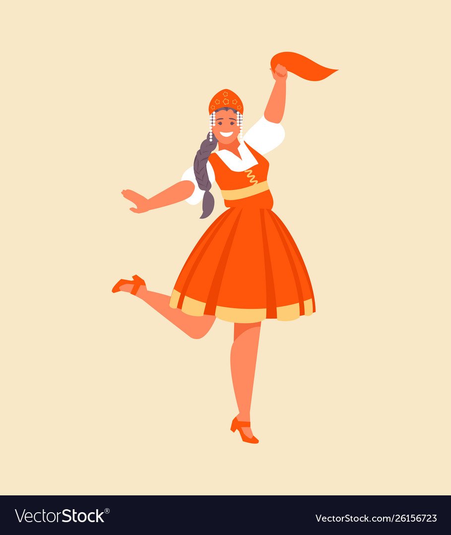 Русские народные танцы вектор