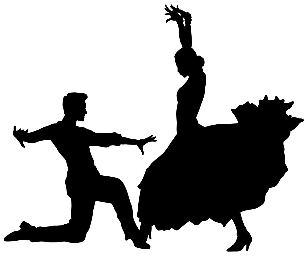 Танцор фламенко силуэт