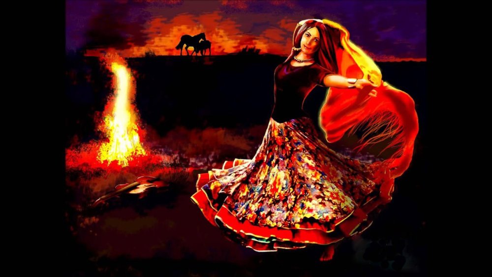 Цыганский танец у костра