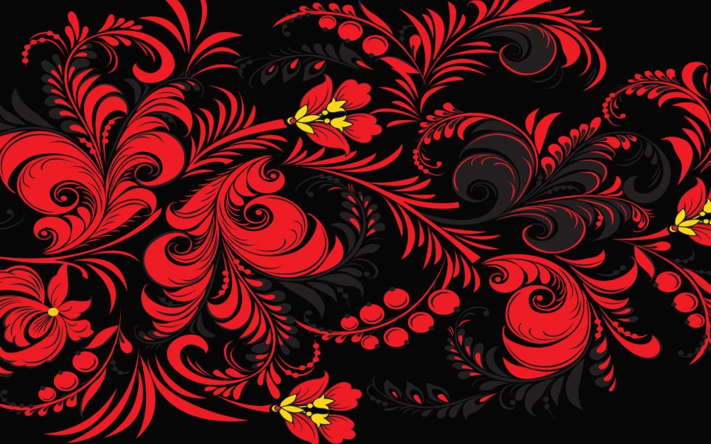 Хохломская роспись паттерн