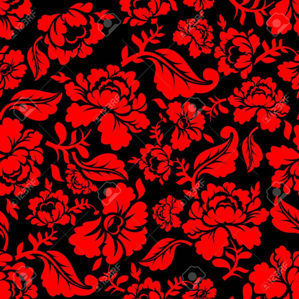 Черное кружево на Красном фоне