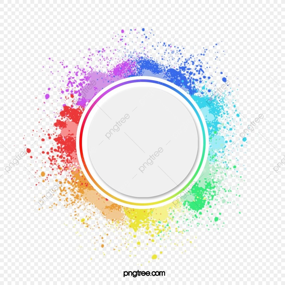 Рамка круглая цветная