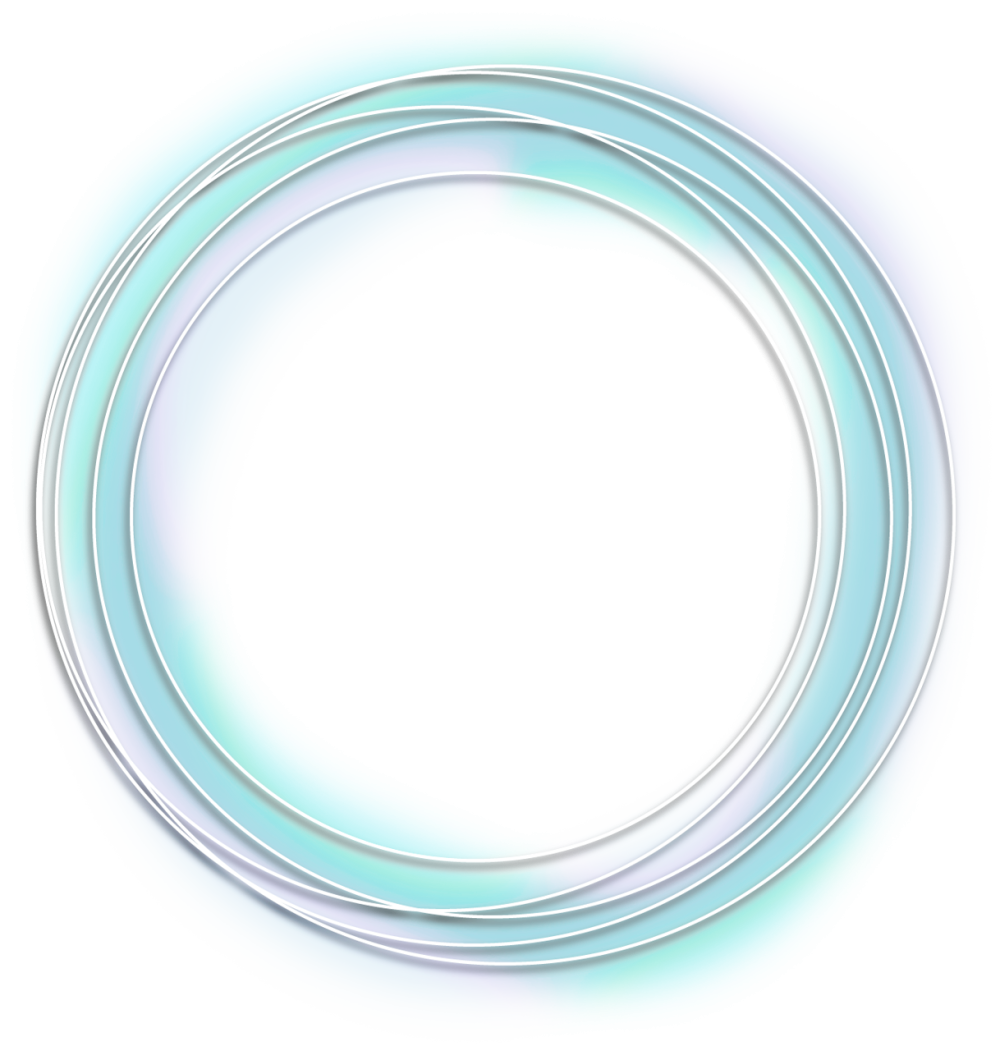 Круглая бирюзовая рамка