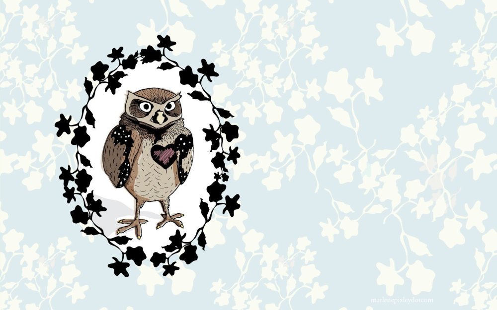 Фон с совушками