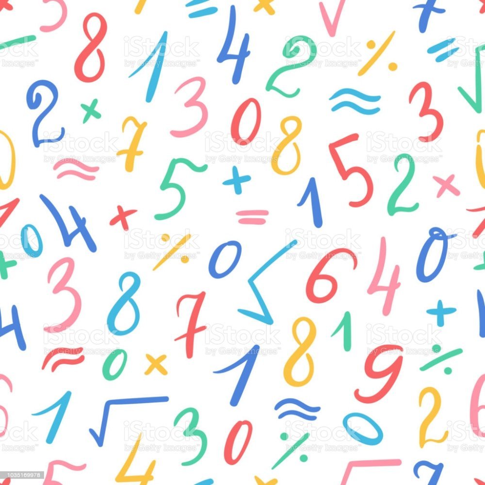 Школьный фон с цифрами