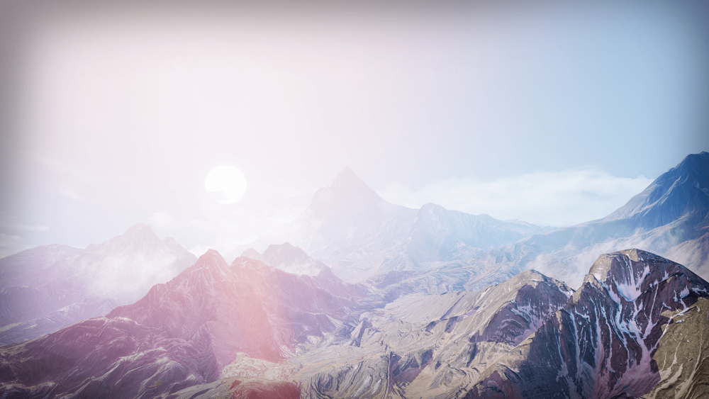 Горы светлый пейзаж