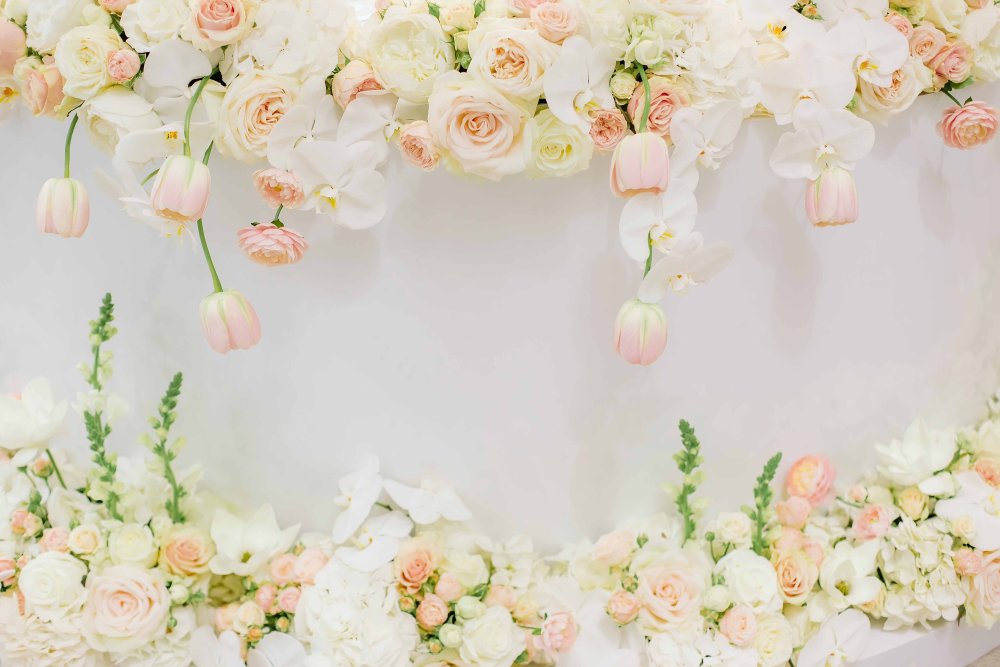Цветочный фон для свадьбы
