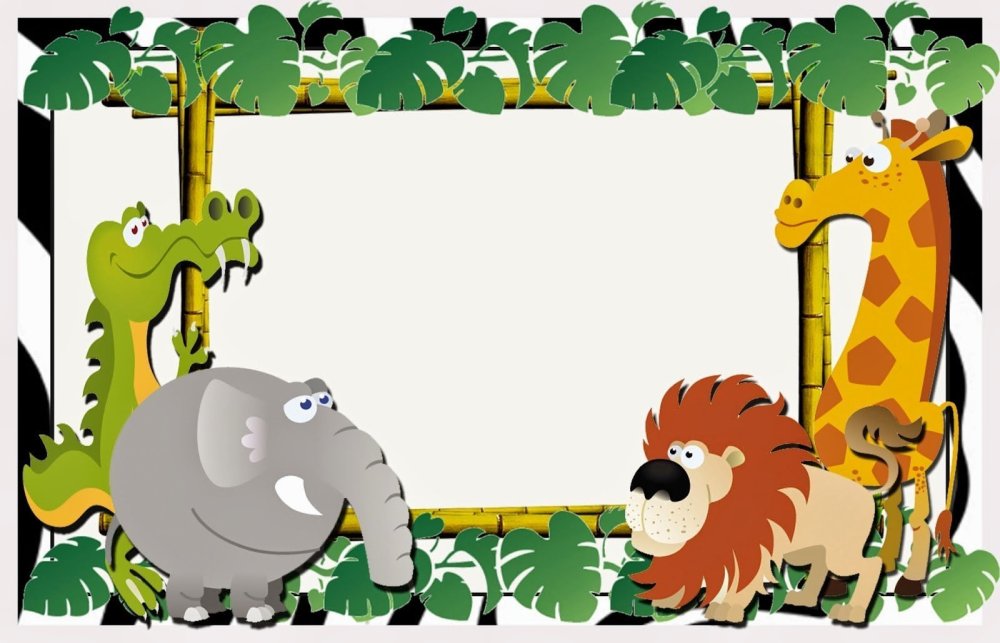 Рамка в стиле джунгли