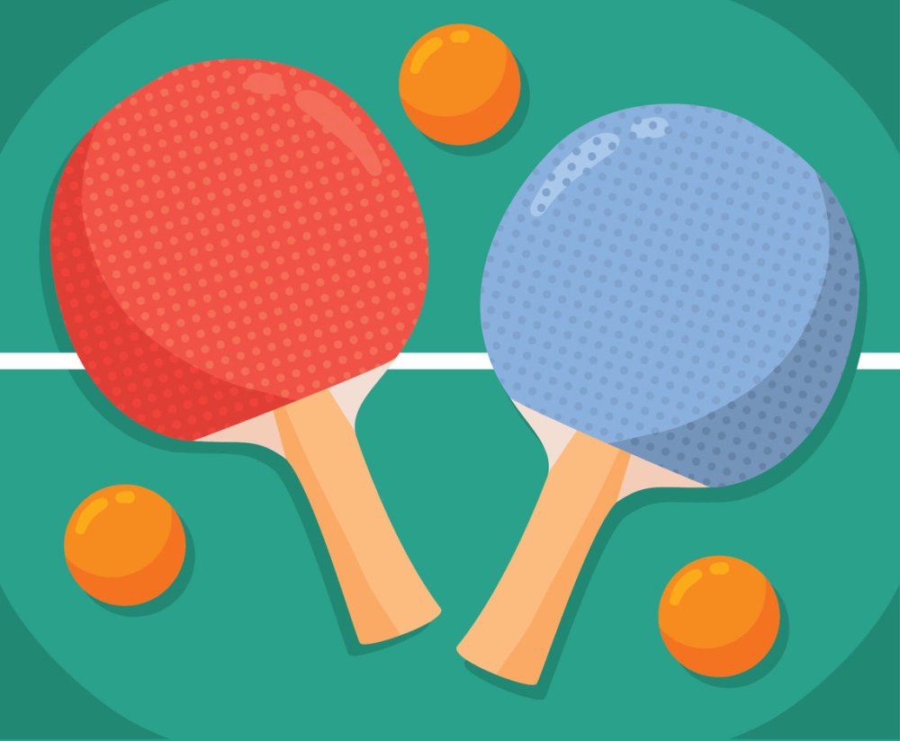 Ракетка пинг понг вектор