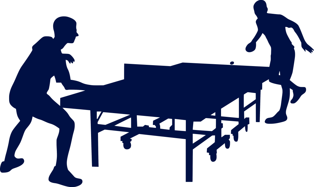 Силуэт теннисиста настольный теннис