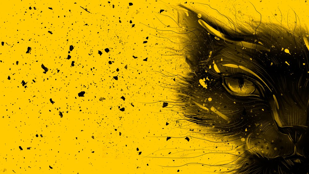 Черно желтые обои