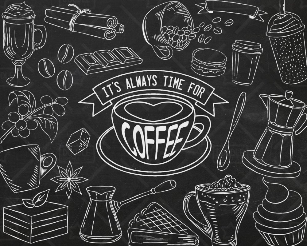 Меловая доска кофе