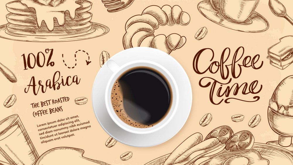 Фон кофейня вектор