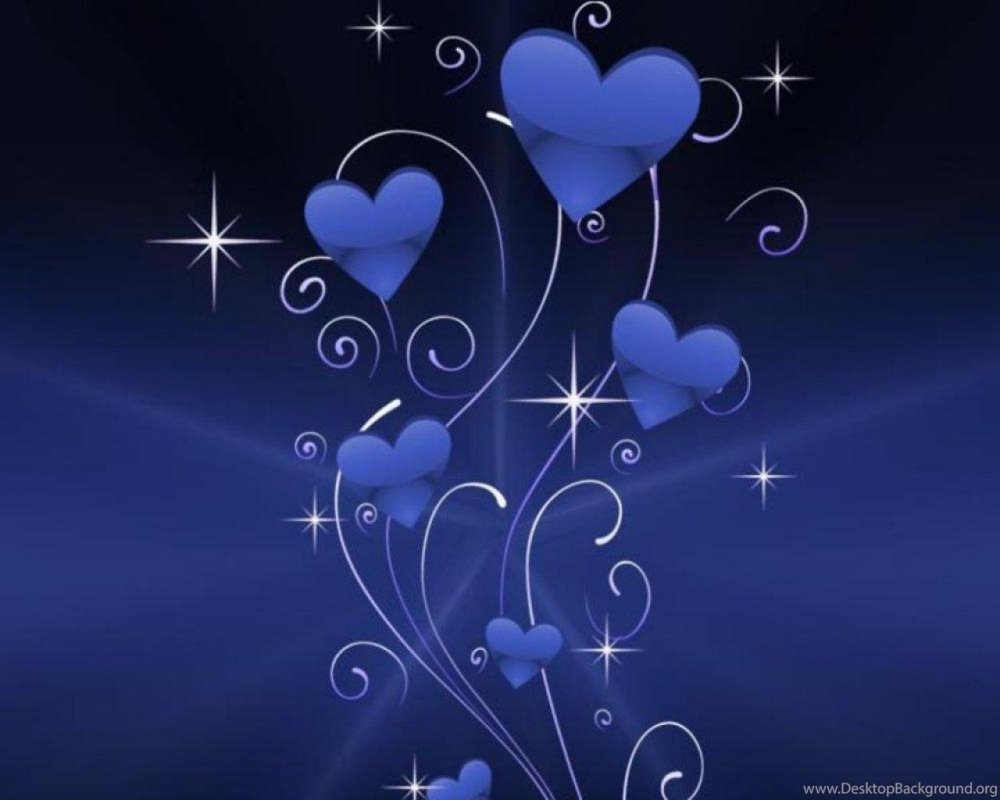 Голубые сердечки