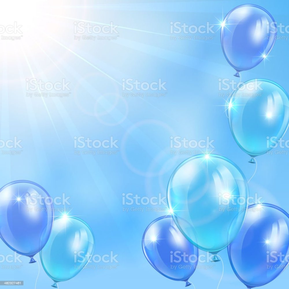 Голубой фон с шарами