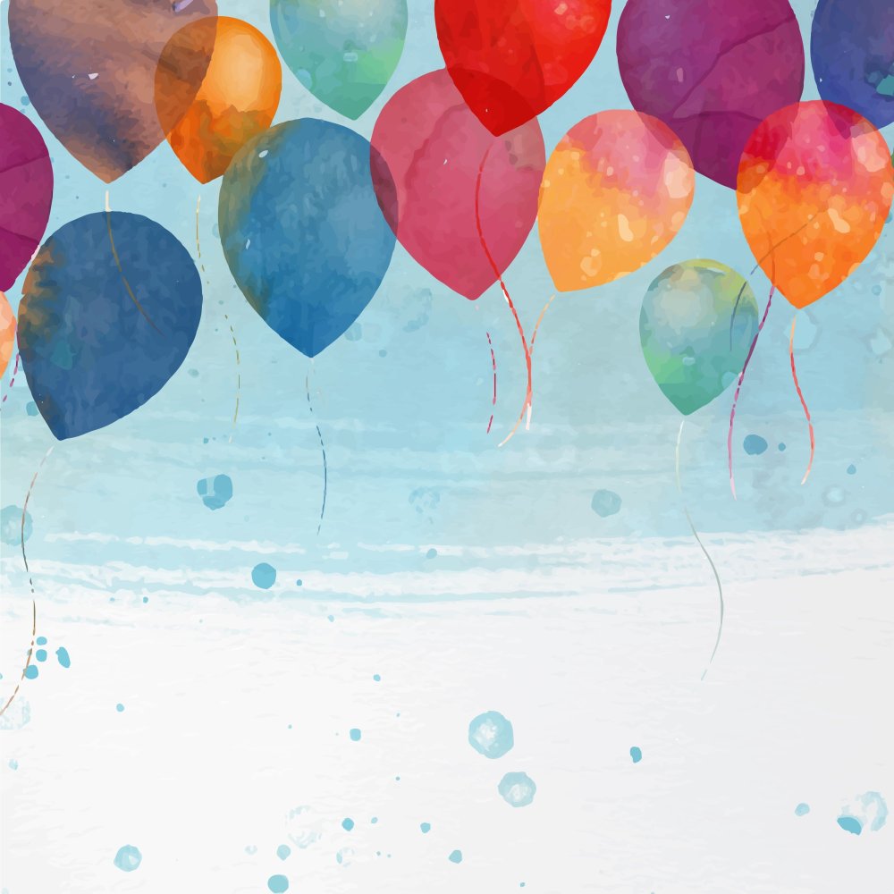 Праздничный фон акварель