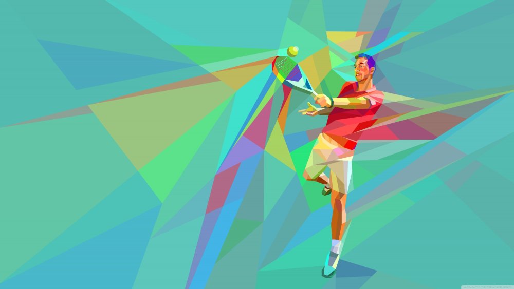 Разноцветные силуэты людей спорт