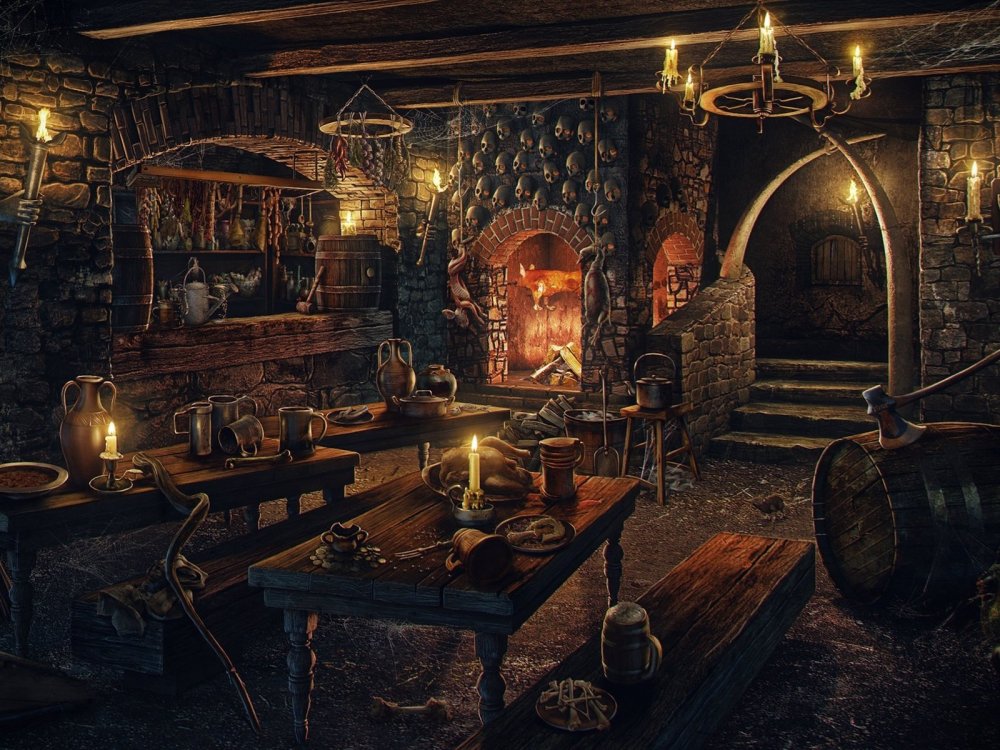 Постоялый двор фэнтези арт