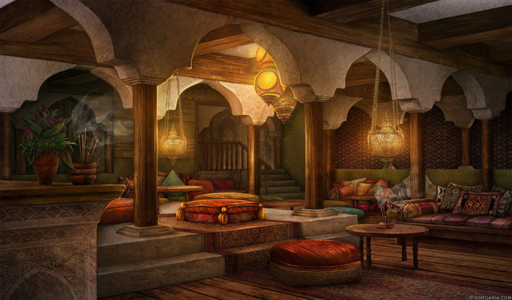 Султанский дворец фэнтези арт