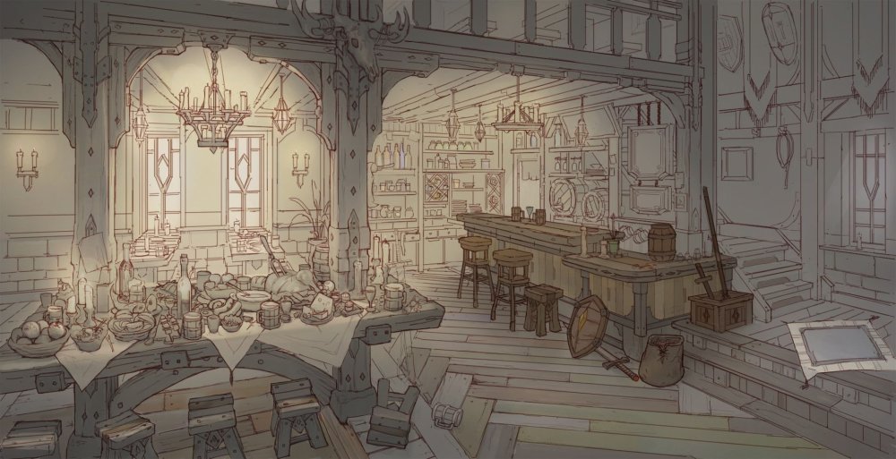 Таверна средневековья концепт