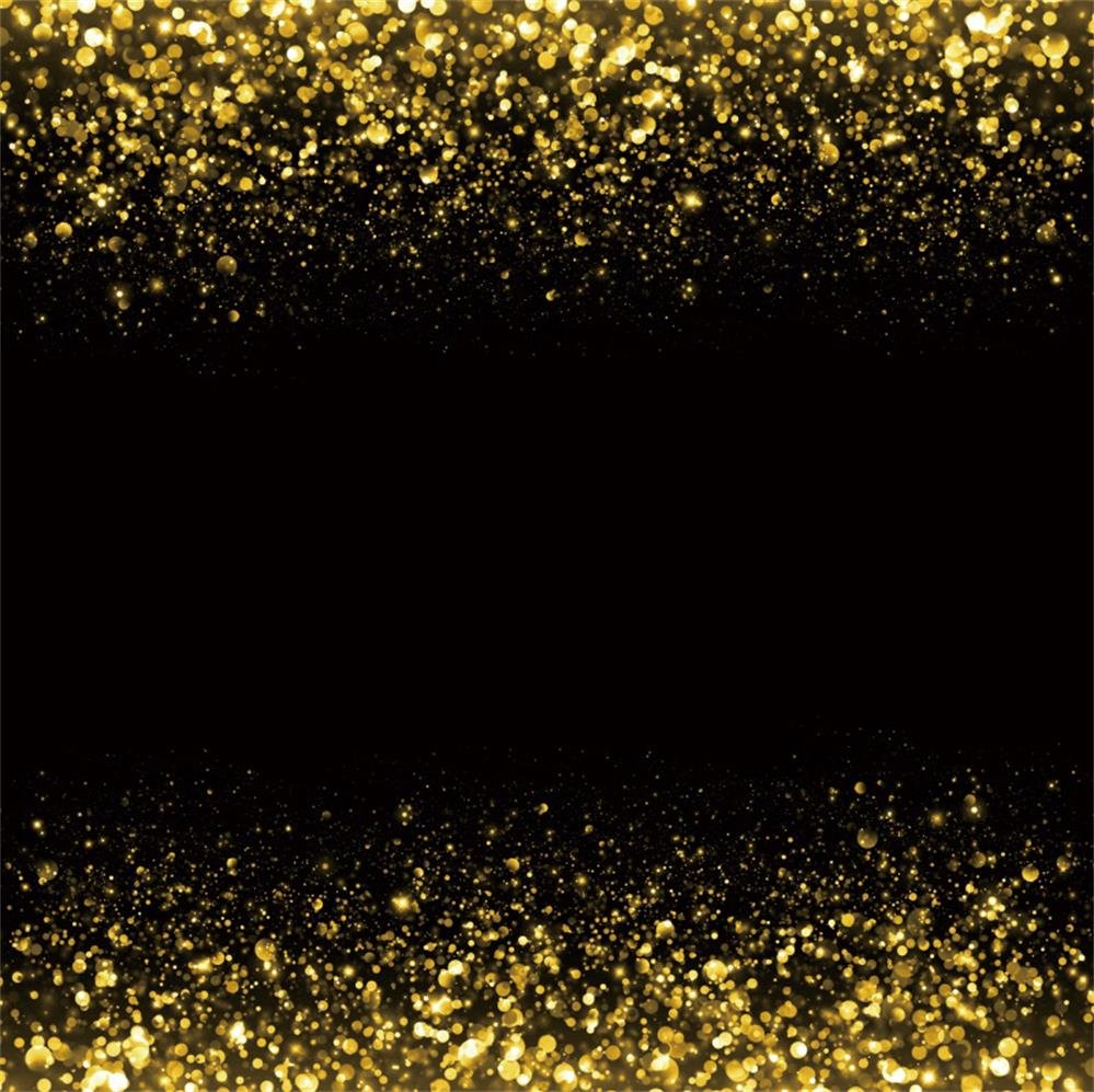 Черный с золотыми блестками