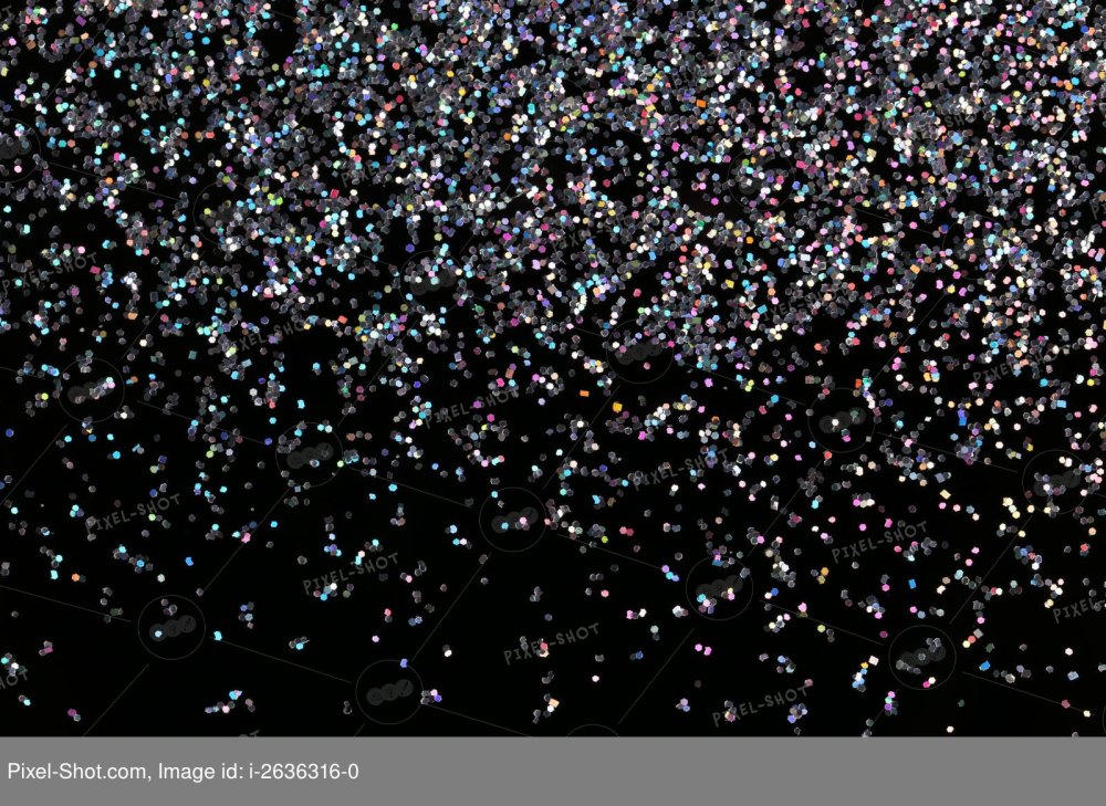 Серебряные блестки на черном