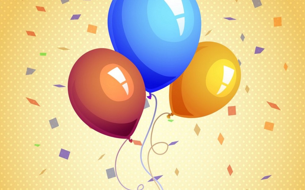 Праздничные фоны с воздушными шарами