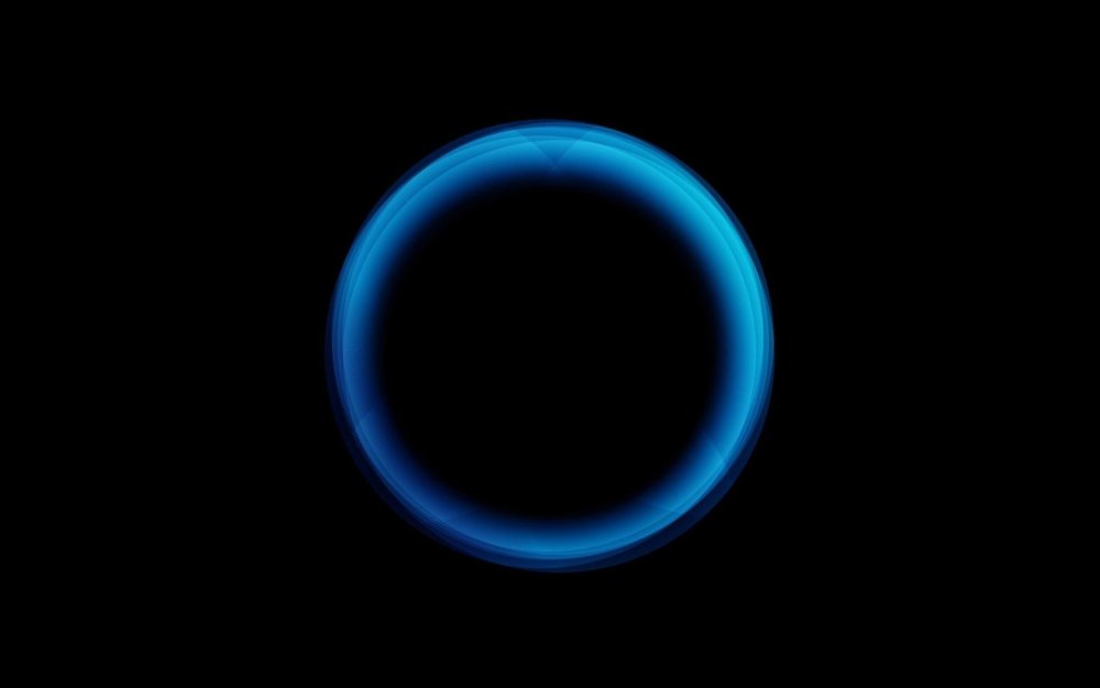 Синий светящийся круг