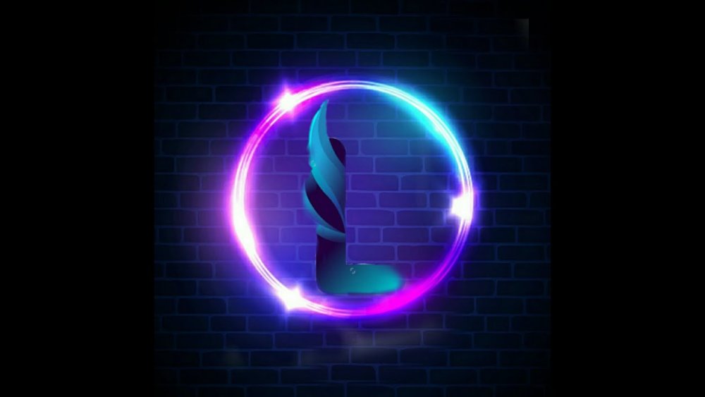 Неоновый круг на стене