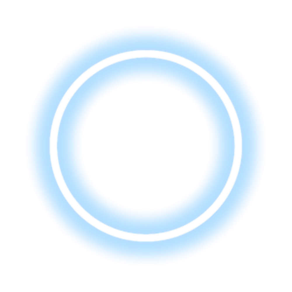 Неоновый круг на белом фоне