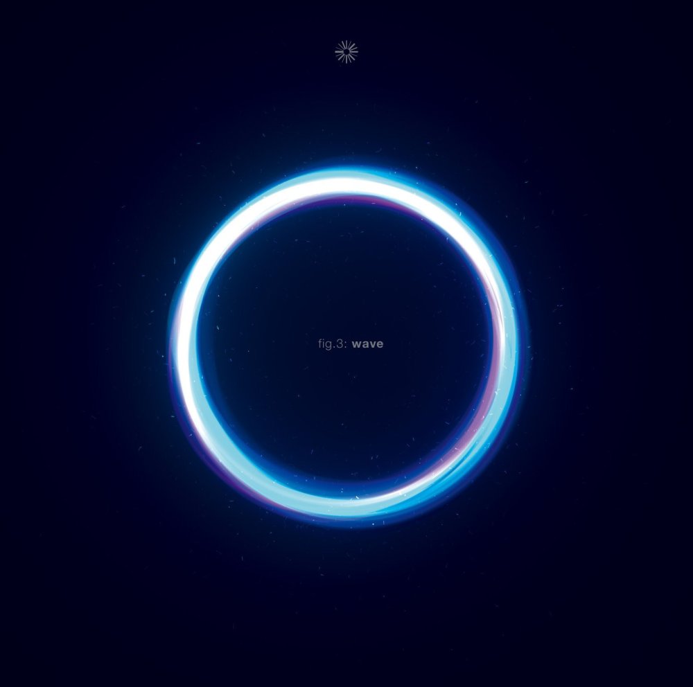 Неон синий круг