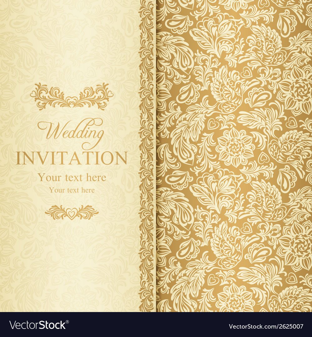 Пригласительное на свадьбу в стиле Барокко