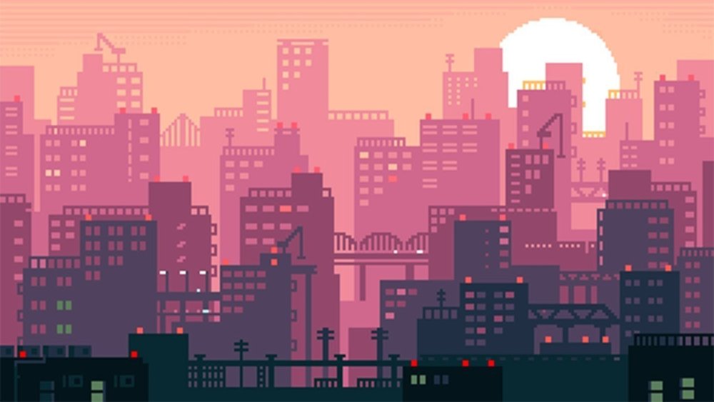 Пиксельный задний фон