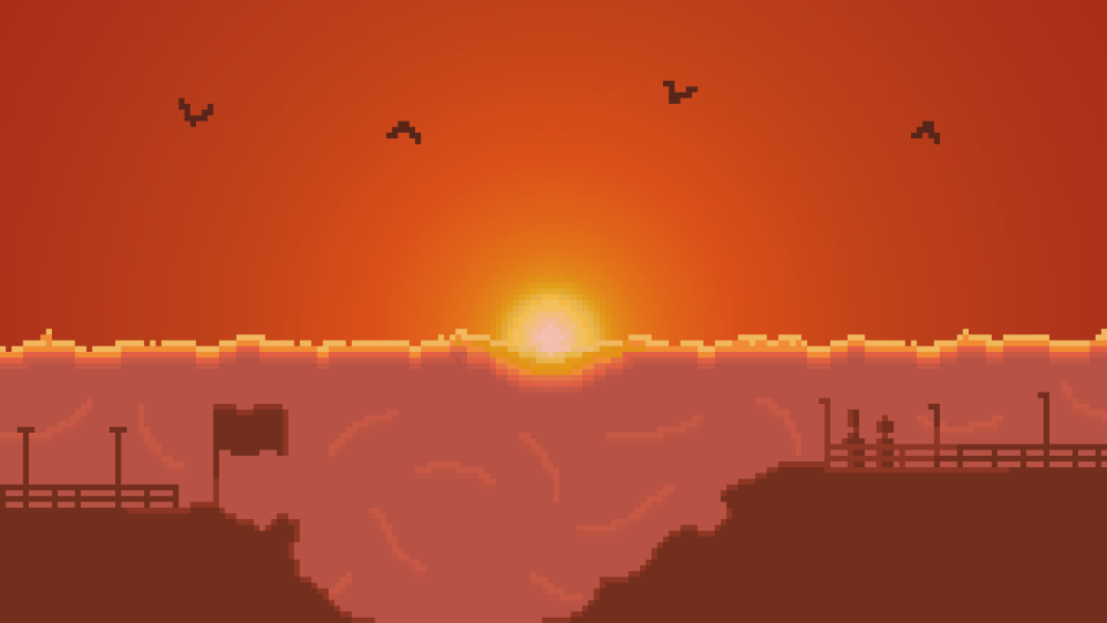 Пиксельный закат