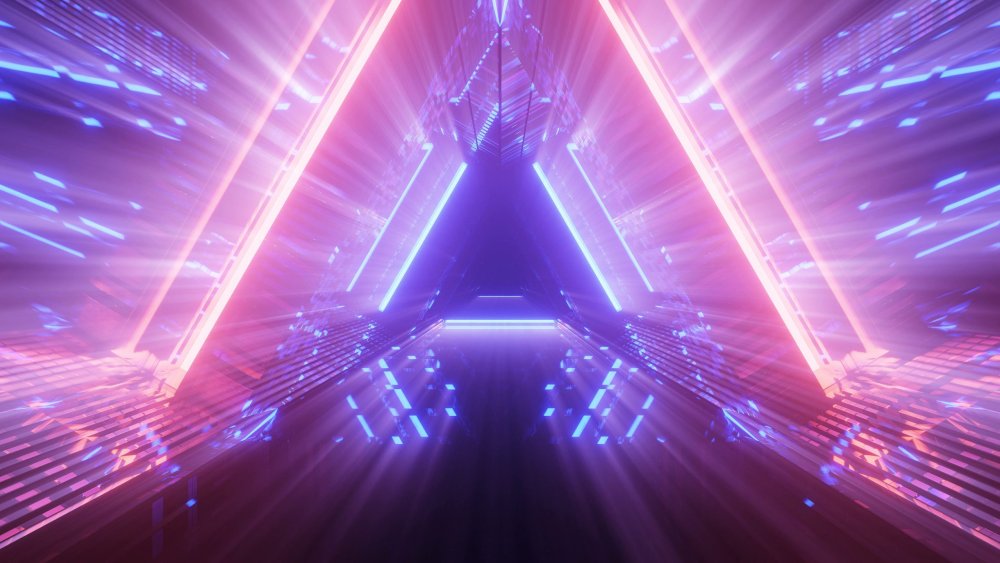 Новый год 2022 неон абстракция