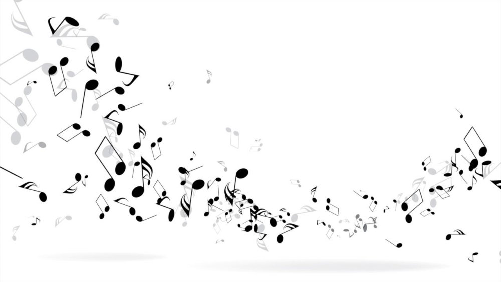 Картинка Ноты на белом фоне