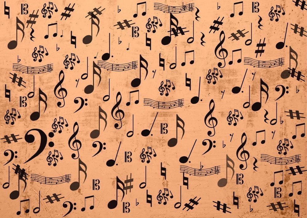 Скрипичный ключ фон