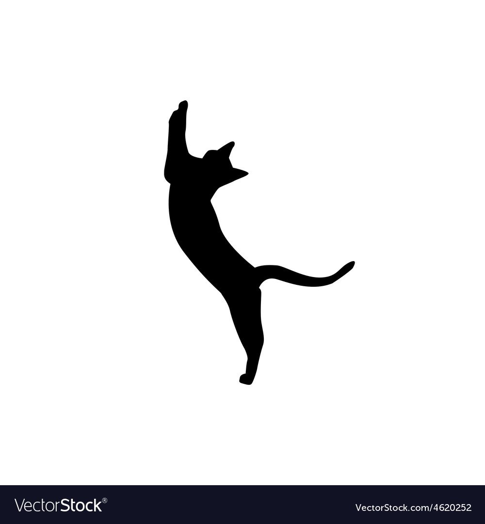 Силуэт прыгающей кошки