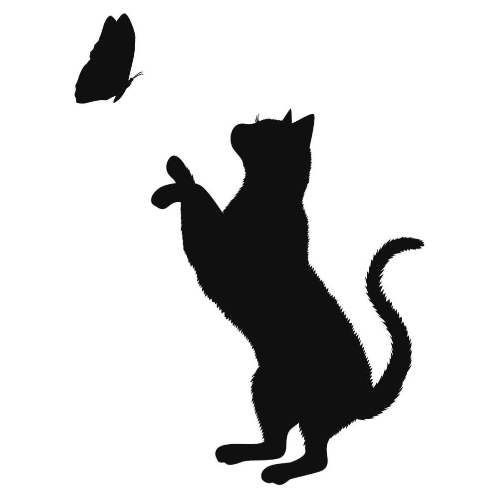 Трафареты кошек для декора