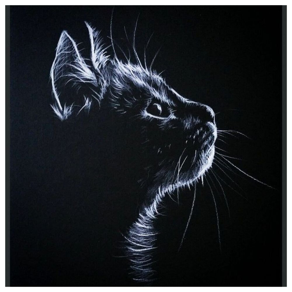 Граттаж волк